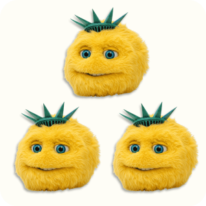 Biberty Liberty Mascot 3PCS